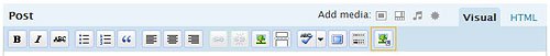 Toolbar of the Wordpress rich-text editor