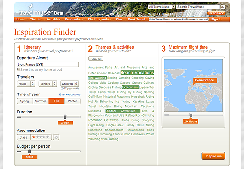 TravelMuse - Inspiration Finder